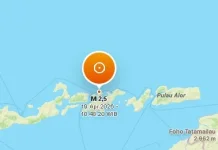 Gempa Magnitudo 2,5 Landa Lembata, Terasa hingga Skala II MMI