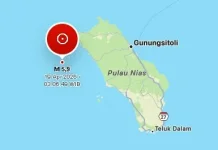 Gempa Magnitudo 5,9 Guncang Nias Utara, Berpusat di Barat Daya