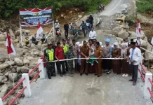 Jembatan Armco di Bener Meriah Aceh Sudah Bisa Digunakan Warga