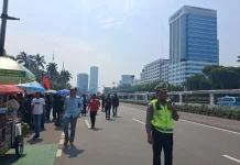 Jalan Depan Gedung DPR RI Ditutup saat Peringatan Hari Buruh 2026