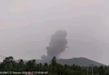Gunung Dukono Kembali Erupsi, Kolom Abu Capai 3.200 Meter