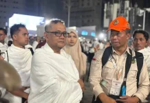 Kemenhaj Cek Persiapan Konsumsi dan Toilet di Arafah