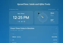 QuranTime, Solusi Cara Cek Waktu Salat dan Penentu Arah Kiblat