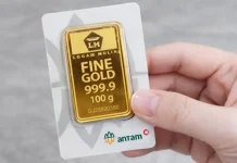 Harga Emas Logam Mulia Antam Turun Tipis pada Perdagangan Hari Ini