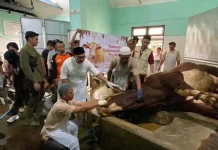 Daging Kurban Bantuan Presiden Dibagikan untuk Warga Bantaran Code Yogyakarta