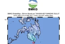 Gempa M 5,1 Guncang Tahuna Kepulauan Sangihe Sulut
