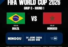 Brasil Vs Maroko di Piala Dunia 2026 Kapan? Ini Jadwalnya