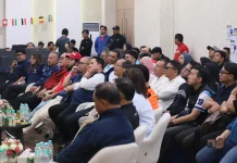 Semangat Menpora Saat Hadir Nobar di Media Center TVRI