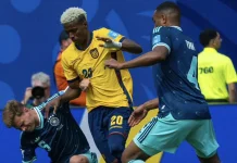 Ekuador vs Jerman Imbang Babak Pertama Grup E, Angulo Balas Gol Cepat Sane