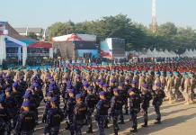 Upacara HUT ke-80 Bhayangkara Dimulai, Pasukan Gabungan Diperkenalkan