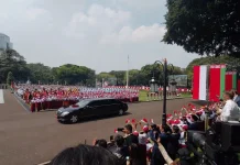 Ketibaan Presiden Belarus, disambut Meriah Puluhan  Siswa