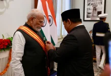 Presiden Prabowo Beri Bintang Adipurna kepada PM India Narendra Modi