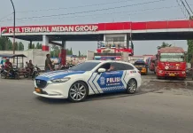 Polda Sumut Kawal Distribusi BBM Pertamina di Medan