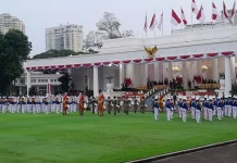 Suasana Khidmat Warnai Persiapan Praspa TNI-Polri di Istana Merdeka Jakarta