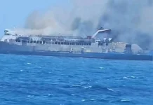 Kapal Mutiara Santosa Terbakar di Perairan Madura, Angkut 250 Penumpang