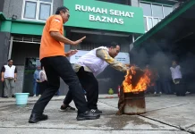 BTB Gelar Pelatihan Mitigasi Kebakaran di Rumah Sehat BAZNAS