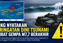BMKG Akhiri Peringatan Tsunami Pascagempa Magnitudo 7,7 NTT