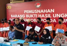 Polda Sumsel Musnahkan 2.665 Gram Sabu dan 196 Ekstasi, 22 Tersangka Diamankan