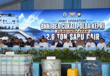 Tim Gabungan Gagalkan 2,6 Ton Sabu Cair di Riau, Berpotensi Berdampak ke 14 Juta Orang