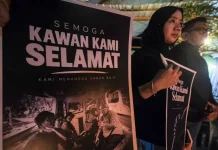 AJI Sultra Doa Bersama untuk 5 Jurnalis yang Hilang di Anak Krakatau