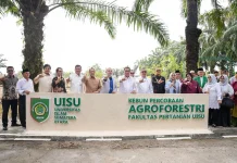 Menteri Jumhur Resmikan Kebun Agroforestri UISU sebagai Wakaf Hijau