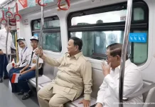 Presiden Prabowo Menjajal Langsung LRT Jakarta sebelum Diresmikan