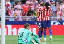 Pesta Gol, Atlético Madrid Bungkam Osusana di Kandang Sendiri