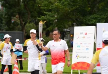 Todotua Pasaribu Ikuti Torch Relay Asian Games Aichi-Nagoya
