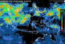 Prakiraan Cuaca Ibu Kota Provinsi se-Indonesia, 22 September