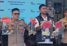 Polrestro Tangerang Kota Tangkap Pencuri Motor Bersenjata Api