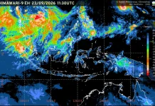 Prakiraan Cuaca Ibu Kota Provinsi se-Indonesia, 24 September
