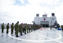 KRI Wahidin Sudiro Husodo Jadi Mimbar Hari Kesaktian Pancasila di Laut Vanuatu