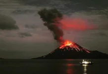 Gunung Anak Krakatau Meletus Dua Kali, Ini Sebaran Abu Vulkaniknya