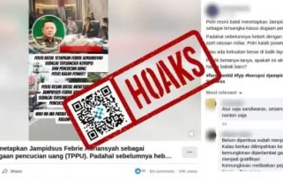 [Hoaks] Polri Batal Tetapkan Febrie Adriansyah Sebagai Tersangka