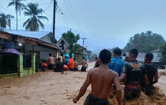 BNPB: Banjir di Tapanuli Tengah Berangsur Surut