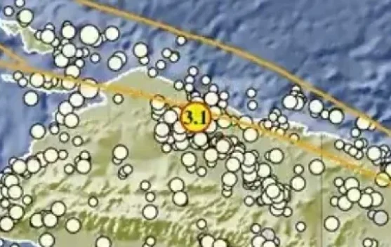 Gempa Magnitudo 3,1 Landa Wilayah Barat Laut Sarmi, Papua - RRI.co.id
