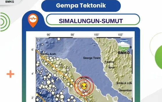 Gempa M 6,4 Guncang Simalungun Sumut, BMKG Pastikan Tak Berpotensi Tsunami