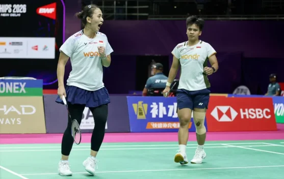 Kalahkan Unggulan Kelima, Ana/Trias Laju ke Perempat Final Kejuaraan Dunia BWF 202