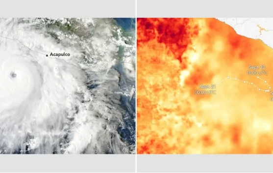 Badai Hurricane Polo Menguat Ekstrem di Mexico