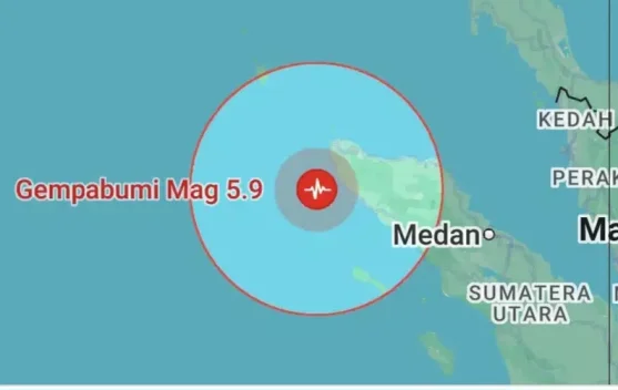 Kabupaten Aceh Jaya Diguncang Gempa Bumi 5,8 Magnitudo Minggu Pagi