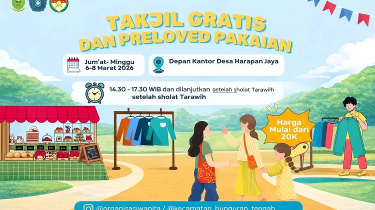 Takjil Gratis dan Bazar Preloved