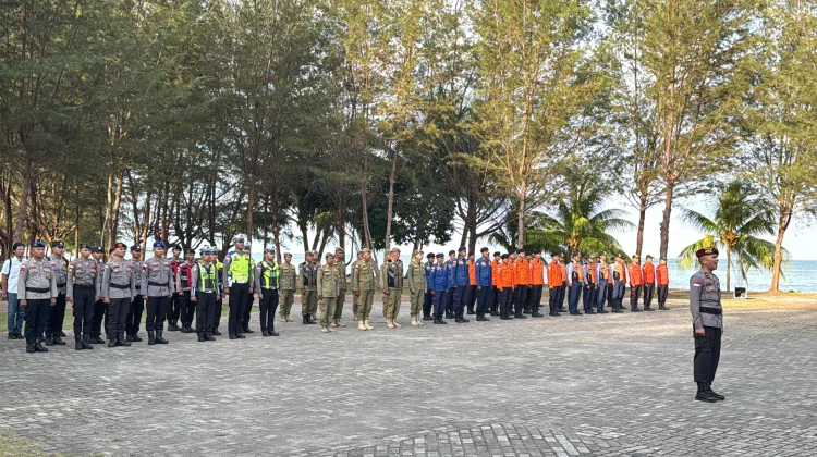 Polres Natuna Gelar Apel Kesiapan Pengamanan Malam Takbir Idul Fitri 1447 H