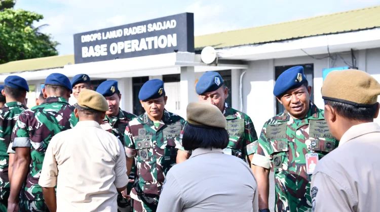 Lanud Raden Sadjad Natuna Gelar Halal Bihalal usai Apel Pagi