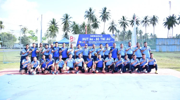 Semarak HUT ke-80 TNI AU, Lanud Raden Sadjad Natuna Gelar Pertandingan Voli