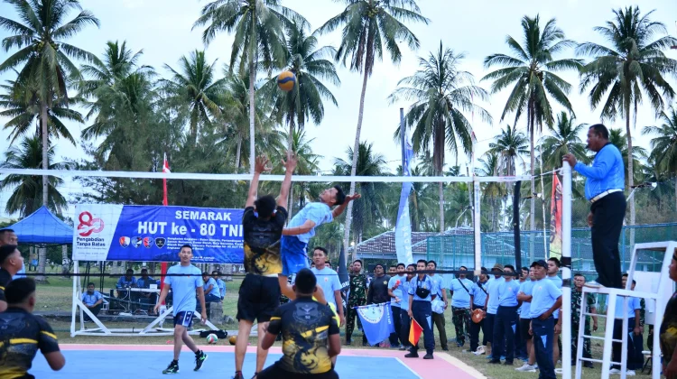Final Turnamen Voli HUT TNI AU ke-80 di Lanud RSA Meriah
