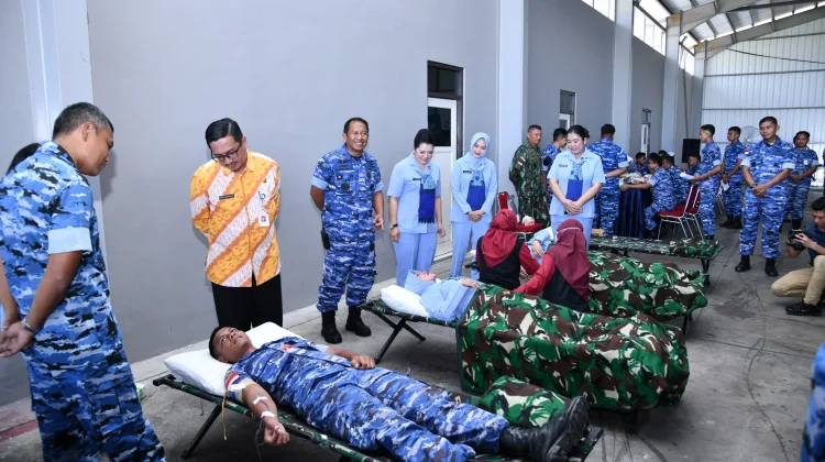 Lanud RSA Natuna Gelar Donor Darah Sosial