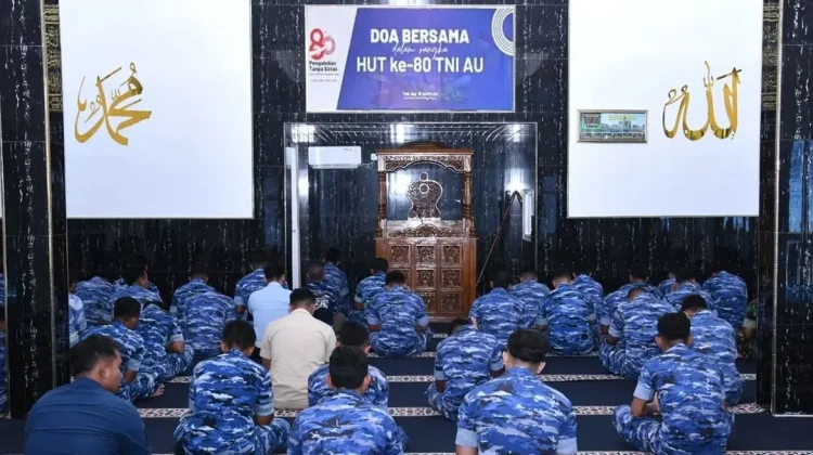 Lanud Raden Sadjad Natuna Gelar Doa Bersama Serentak jelang HUT ke-80 TNI AU
