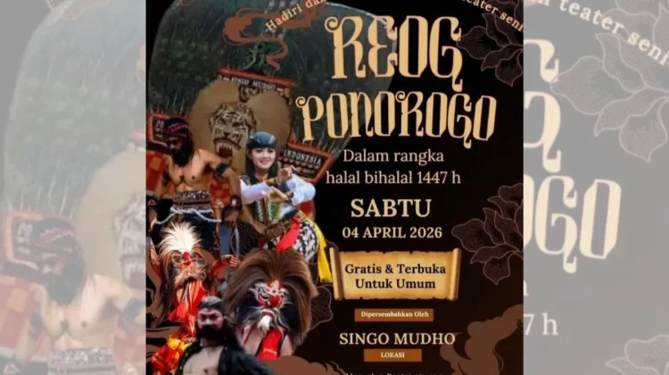 Reog Ponorogo Meriahkan Halalbihalal di Pantai Piwang