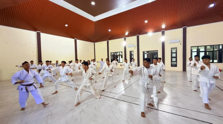 Polres Natuna Gelar Ujian Bela Diri Kenaikan Pangkat