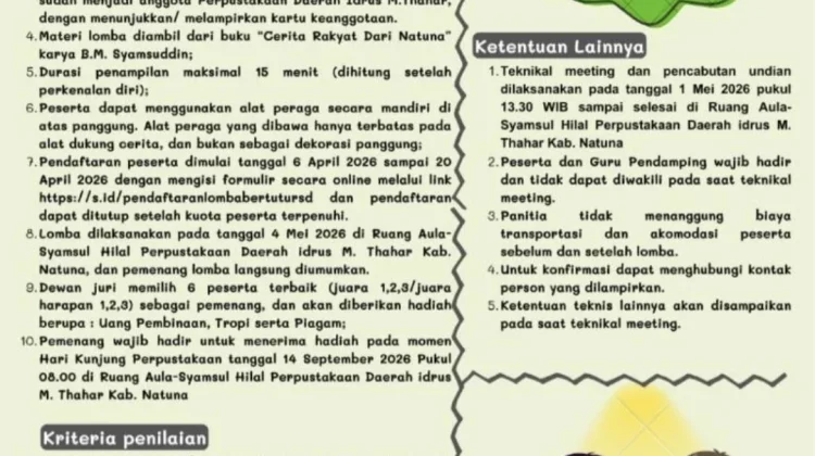 Lomba Bertutur SD Se-Kabupaten Natuna Tahun 2026